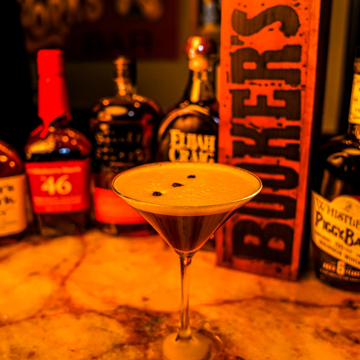 Aine's Espresso Martini on the bar at Prime 225